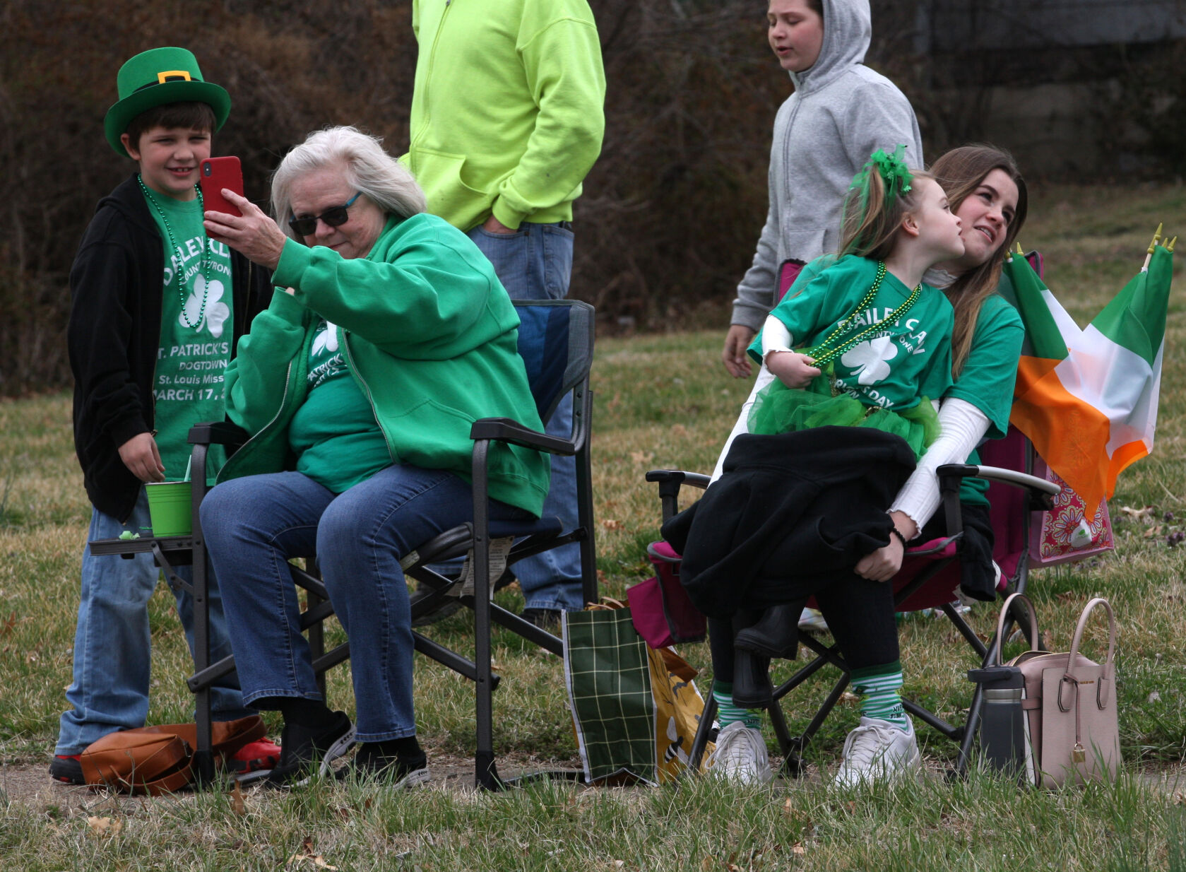 The Dailey's wait for the parade to start